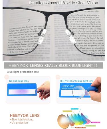 Shop HEEYYOK Men's Blue Light Blocking Reading Glasses - Metal Frame UV Protection 2.0 Diopters 4 Colors - Buy Online on GoSupps.com
