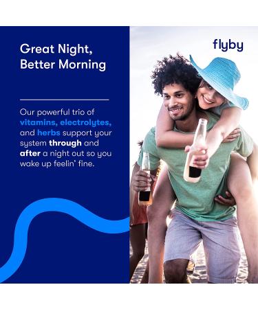 Flyby Recovery Pills | Hydration & Headache Prevention Capsules | Dehydration Relief with Electrolytes & Dihydromyricetin | 90 Count - Buy Online on GoSupps.com