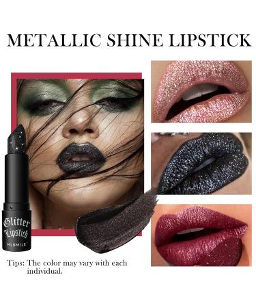 Matte to Glitter Shine Lipstick - Long Lasting Metallic Lip Gloss | Waterproof Sparkly Makeup for Women | 7 Colors - Buy Online on GoSupps.com