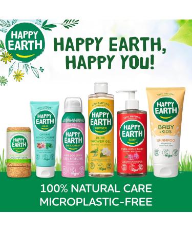  HAPPY EARTH Happy Earth Body Wash for Men and Women 100% Natural Ingredients & Vegan Cedar Lime 300ml - Buy Online on GoSupps.com