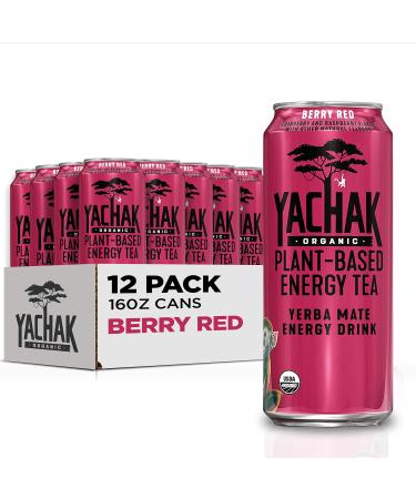 Yachak Yerba Mate Drink, Berry Red, 16 Fl Oz Cans, Pack of 12 (Packaging May Vary) Berry Red 16 Fl Oz (Pack of 12)