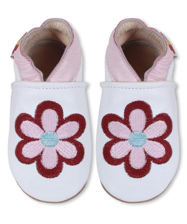 SHADOW DANCE UK Baby Shoes Toddler Shoes with Soft Sole Baby Boy Shoes - Baby Girl Shoes New Born Leather Kids Winter Booties 30 Bigembroideryflower 18-24 Months