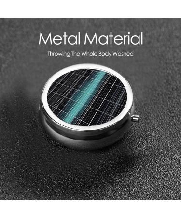 Dimensional Line Spaceround Pill Box - 3 Compartment Portable Travel Organizer for Easy Medication Management - Buy Online on GoSupps.com