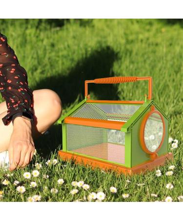 Portable Butterfly Habitat Cage Critter Caterpillars Outdoor Green Orange - Buy Online on GoSupps.com