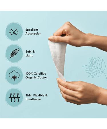 Sofy Organic Cotton Panty Liners 40 Count - Certified Sanitary, Super Absorbent, Chlorine Free, Unscented, Ultra Thin - Buy Online on GoSupps.com