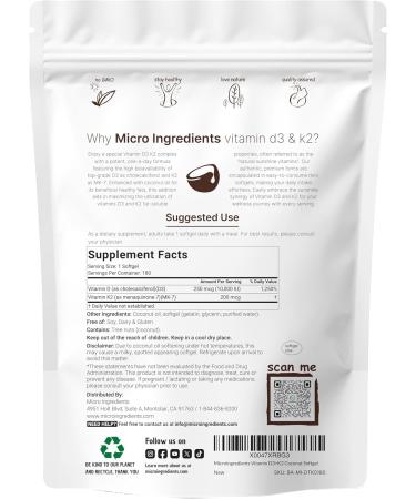 Micro Ingredients Vitamin D3 10 000IU + K2 MK-7 200mcg Softgels & KSM-66 Ashwagandha Gummies 300mg | 2 Pack Bundle | Essential D & K Sunshine Vitamins | Sugar Free Mango Passion Fruit Flavor - Buy Online on GoSupps.com