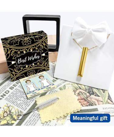 Natural Healing Stress Relief Necklace for Women and Men - Stainless Steel Breathing Pendant for Meditation, Anxiety Relief, Relaxation, and Exercise (Gold) - Buy Online on GoSupps.com