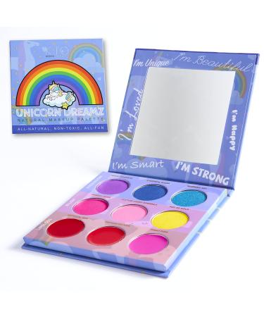KIO COSMETICS Unicorn All in One Makeup Palette With 9 Colors: 3 Eyeshadows 3 Shimmer Blush And 3 Lip-Gloss - Amazon Exclusive Natural Non Toxic kids girls teen pre-teen