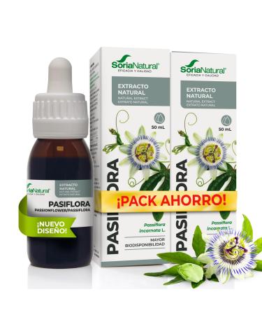 Soria Natural Soria Natural Passionflower Extract - Calm Sleep and Deep Relaxation - Natural Soothing - For Serene Nights Pack of 2 x 50ml