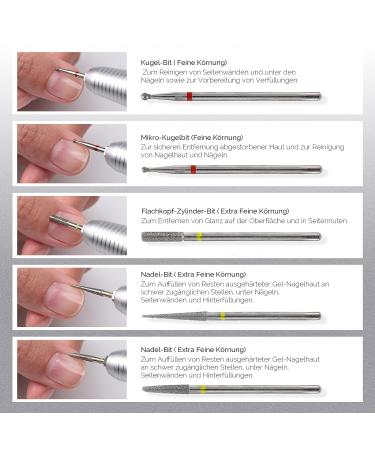 Melodysusia 10PC Diamond Bits Set - Professional Nail Miller for Manicure & Pedicure | Premium Silver Grinding Tools - Buy Online on GoSupps.com