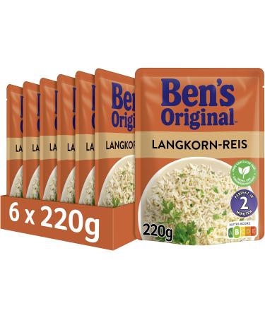 BEN'S ORIGINAL Ben's Original Express Rice Long Grain Rice 6 Packs (6 x 220g) Long Grain Rice 36.67 g (Pack of 6)