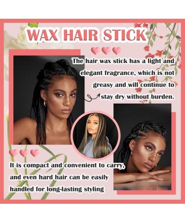 Hair Wax Stick & Hair Styling Combs Set 4 Pcs Moisturizing Non-Greasy Hair Styling Wax Stick for Edge Control on Wigs And Hair Lightweight Hair Slick Balm Stick for Flyaways Edge Frizz Hair - Buy Online on GoSupps.com