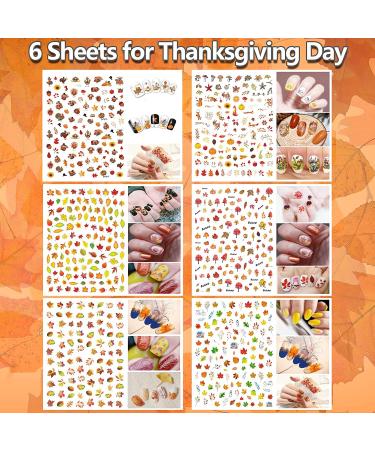 Seasonal Nail Art Decals - 18 Sheets Holiday Nail Stickers for Halloween, Christmas & Thanksgiving DIY Nail Decorations - Buy Online on GoSupps.com