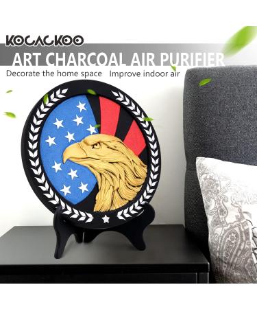 Art Charcoal Air Purifier | Activated Charcoal Odor Absorber & Moisture Remover | Enhance Home Decor | American Hawk - Buy Online on GoSupps.com
