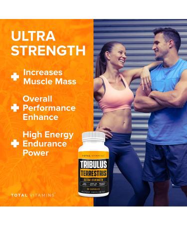 1500mg Tribulus Terrestris Extract for Men & Women - Energy & Strength Booster - 2 Pack - Vegan & Gluten Free - Buy Online on GoSupps.com