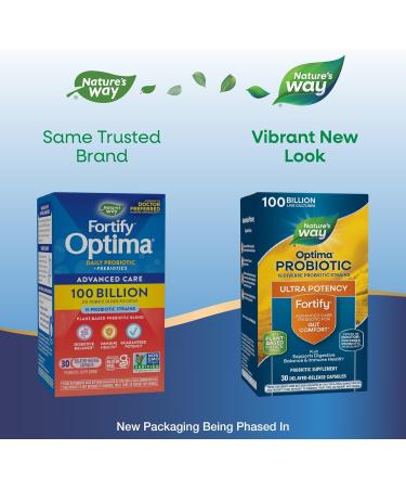Nature's Way Fortify Optima Probiotic 100B - 15 Strains for Digestive & Immune Health - 30 Capsules - Buy Online on GoSupps.com