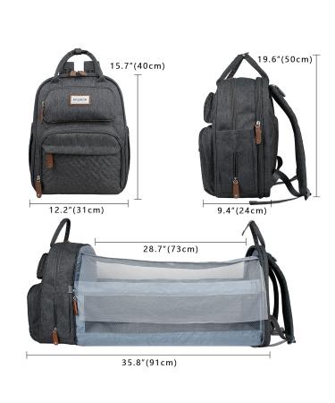 Buy SndMor Diaper Bag Backpack - Stylish Large Unisex Baby Bag with Diaper Station Waterproof & Spacious (Dark Gray) - Perfect for International Shipping! - Buy Online on GoSupps.com