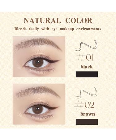 2PCS Dual Tip Lower Eyelash Pencil Dual Tip Eyelash Pencil 24 Hours Long Lasting Waterproof Eyeliner Quick Dry Long Lasting Eyeliner for Lower Lashes(Black+Brown) - Buy Online on GoSupps.com