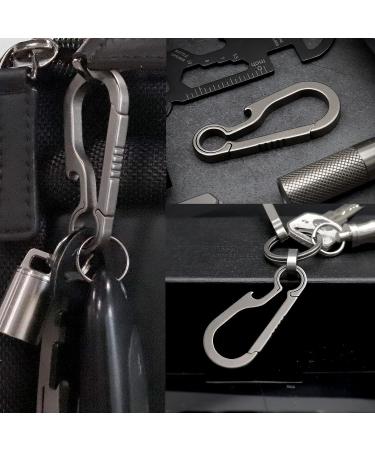 Green Beret Tactical Titanium Carabiner Keychain Clip Minimalist Keychain Key Clip EDC Quick Release Hooks TKC02B - Buy Online on GoSupps.com