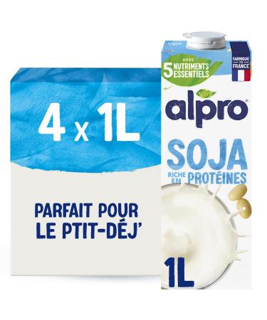 Alpro - Boisson v g tale - Soja - 1L - Lot de 4x1L 1 l (Lot de 4)