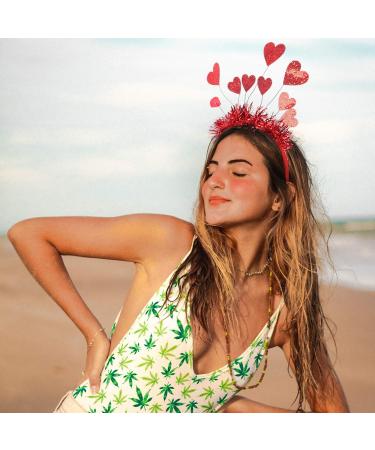 Solustre Heart Hair Bands - Glittery Love Heart Headband for Valentine's Day Weddings & Party Decorations - Stylish Hair Accessories for Every Occasion - Buy Online on GoSupps.com
