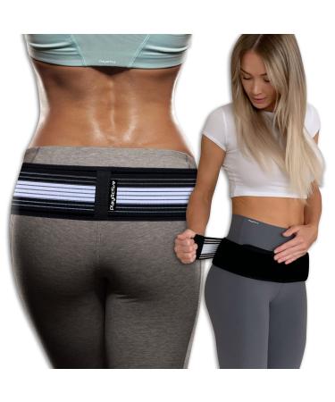 PlayActive Sacroiliac SI Joint Hip Belt - Lower Back Support Brace for Men and Women - Hip Braces for Hip Pain - Pelvic Support Belt - Trochanter Belt - Sciatica Pelvis Lumbar Pain Relief (XL/XXL) XL/XXL (Hip Size 47 - 56 …