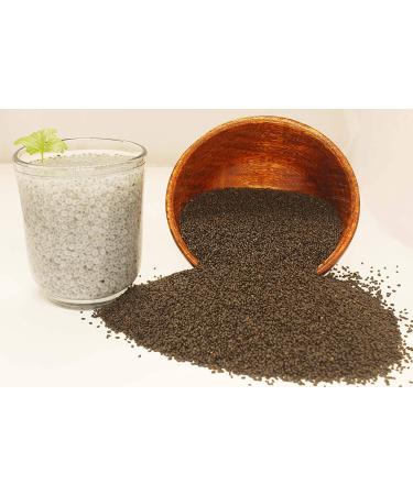 Organic Basil Seeds (Tukmaria Sabja) - 8 oz | High Fiber | Ideal for Smoothies | Non-GMO | Keto Friendly | Gluten-Free - Buy Online on GoSupps.com