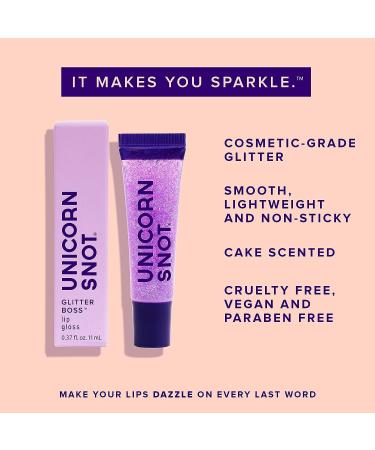 UNICORN SNOT Holographic Glitter Lip Gloss - Orchid Purple - Vegan & Cruelty Free - 0.37fl oz - Buy Online on GoSupps.com