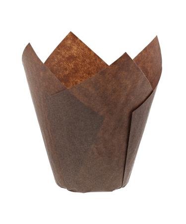 Royal Brown Tulip Style Baking Cups, Large, Sleeve of 200