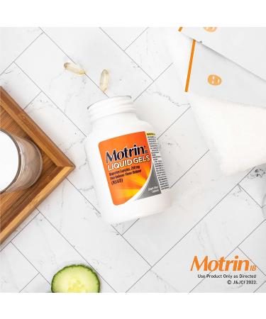 Motrin IB Liquid Gels with 200mg Ibuprofen per Caplet, Pain Reliever & Fever Reducer for Adults, Relief from Minor Arthritis Pain, Muscle Aches, Headache, Menstrual Cramps & Backache, 120 ct 120 Count (Pack of 1) - Buy Online on GoSupps.com