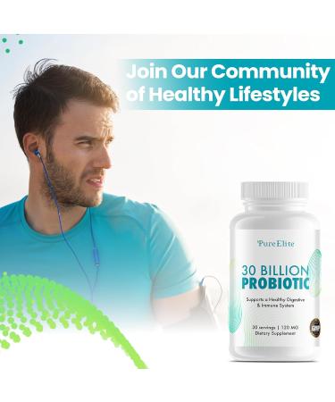 Gut Probiotic 30 Billion CFU with DE111 & 10 Strains - High Potency Probiotic Supplement for Digestive Health Immune System Support Enhanced Nutrient Absorption - Non-GMO 30 Vegetarian Capsules - Buy Online on GoSupps.com