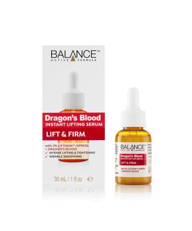 Balance Active Formula Dragon's Blood Instant Lifting Serum (30ml) - Lightweight & Non-Greasy Serum Firmer Looking Skin And Reducing The Appearance Of Wrinkles