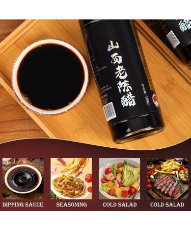 CZMYCBG Shanxi Vinegar 169 Fl Oz 500 ml 5 Years Aged Naturally Fermented Mature Aged Chinese Black Rice Vinegar Ancient Craftsmanship 500ml - Buy Online on GoSupps.com