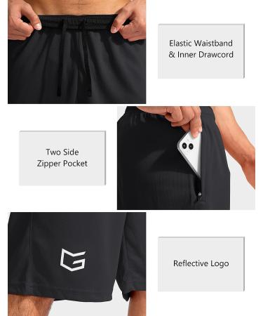 G Gradual Men's Basketball Shorts | Lightweight Quick Dry 11 Long | Zipper Pockets | Athletic Gym Shorts for Men - Black (Medium) - Buy Online on GoSupps.com
