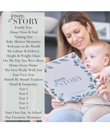 Watercolour Baby Record Book & Scrapbook | 132 Page Memory Album for Newborn Boy & Girl | Ideal Gift for Expecting Moms | New Baby Keepsake - Buy Online on GoSupps.com