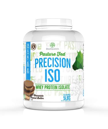 Precision ISO Chocolate Peanut Butter (5lb) | 27g Premium Pasture Fed Whey Protein Isolate | Zero Sugar | 70 Servings