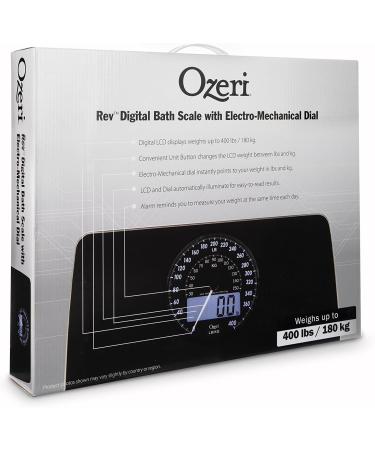 Ozeri Rev Digital Weight Scale with Electro-Mechanical Weight Dial and 50 Gram Sensor Technology - 0.1 lbs - 0.05 kg - black - Buy Online on GoSupps.com