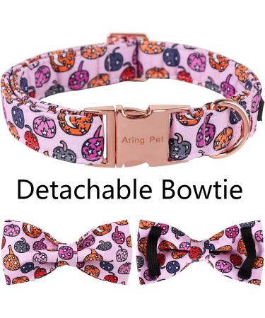 Shop Aring Pet Halloween Dog Collar - Cute Pink Pumpkin Design with Bow for All Dog Sizes - Perfect for Fall Festivities - Buy Online on GoSupps.com