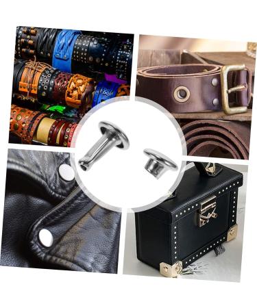 NUOBESTY 100 Sets Flat Rivet Decor Punk Jacket Alloy Leather Studs Leather Repair Studs Round Nail Self Made - Buy Online on GoSupps.com