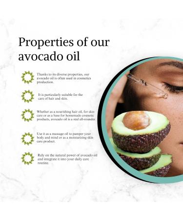 100% Pure Cold Pressed Avocado Oil - Natural Carrier Oil for DIY Beauty Face Skin & Hair | International Shipping - Buy Online on GoSupps.com