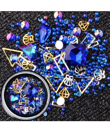 6-Wheel 3D Nail Art Rhinestones Studs Charms Kit - Chameleon Beads & Metal Studs for Punk Nail Art - Micro Caviar Beads Included - Buy Online on GoSupps.com