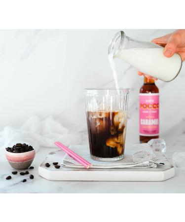 Cafe Pocco Premium Caramel Syrup - 750ml Glass Bottle with Reusable Pump | 10ml Pump Included | 1 Pack - Buy Online on GoSupps.com
