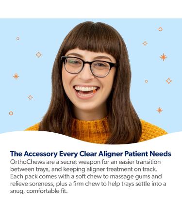 EverSmile OrthoChews and Teeth Aligner Removal Tool Chewies for Invisalign Byte and Clear or Metal Braces Medical Grade Silicone Chews to Help with Pain Relief and Seating Aligner Trays - Buy Online on GoSupps.com