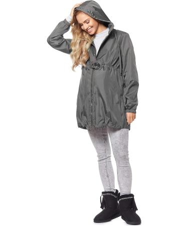 Be Mammy Women's Maternity Jacket BE20-213 | Grey | Stylish and Comfortable Maternity Outerwear - Buy Online on GoSupps.com