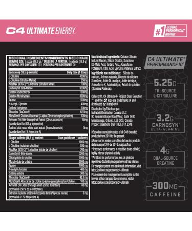 C4 Ultimate Pre-workout Powder Natural Preworkout Supplement Drink for Workout Energy - Strawberry Watermelon 20 Servings Strawberry Watermelon 20 Servings (Pack of 1) - Buy Online on GoSupps.com