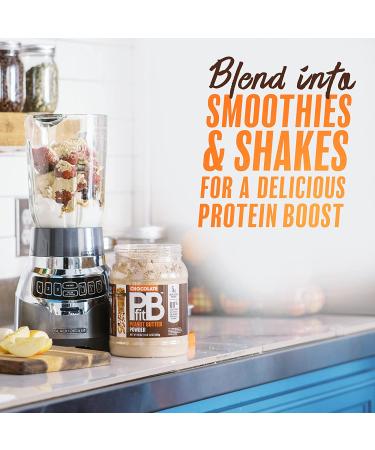 PBfit Chocolate Peanut Butter Powder - Extra Chocolatey, All-Natural Powdered Spread, 5g Protein - 30 oz - Buy Online on GoSupps.com