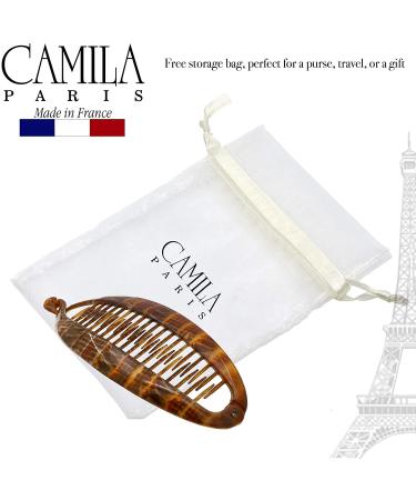 Camila Paris CP3097 Large Banana Clip Hair Comb - 7 Inch Flexible Clip for Thick Hair, Brown - Made in France - Buy Online on GoSupps.com
