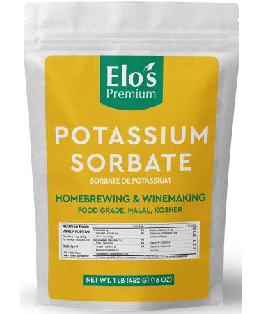 Potassium Sorbate (1LB/ 452g) by Elo s Premium Food Grade Great for Winemaking Cooking and General Use Packaged In Canada Can Be Used As Preservatives