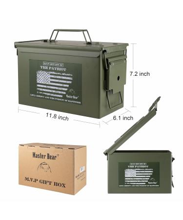 Master Bear Birthday Gifts for Men | 50 Cal Metal Ammo Cans Shaving Set & Grooming Collection with Happy Birthday Card - Buy Online on GoSupps.com