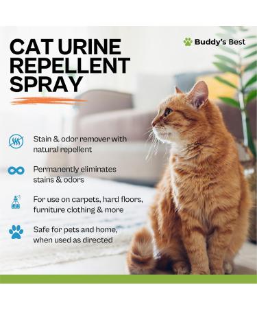 BUDDY'S BEST Cat Urine Repellent Spray - Buy Online on GoSupps.com